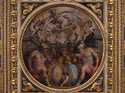 Allegorien der Viertel San Giovanni und Santa Maria Novella von Giorgio Vasari